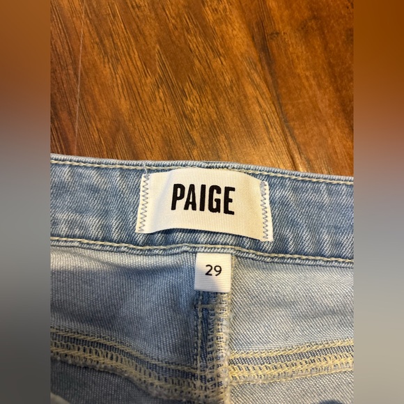 Paige Skyline Bootcut Jean Raw Hem Divine Distressed Size 29 - Picture 4 of 4